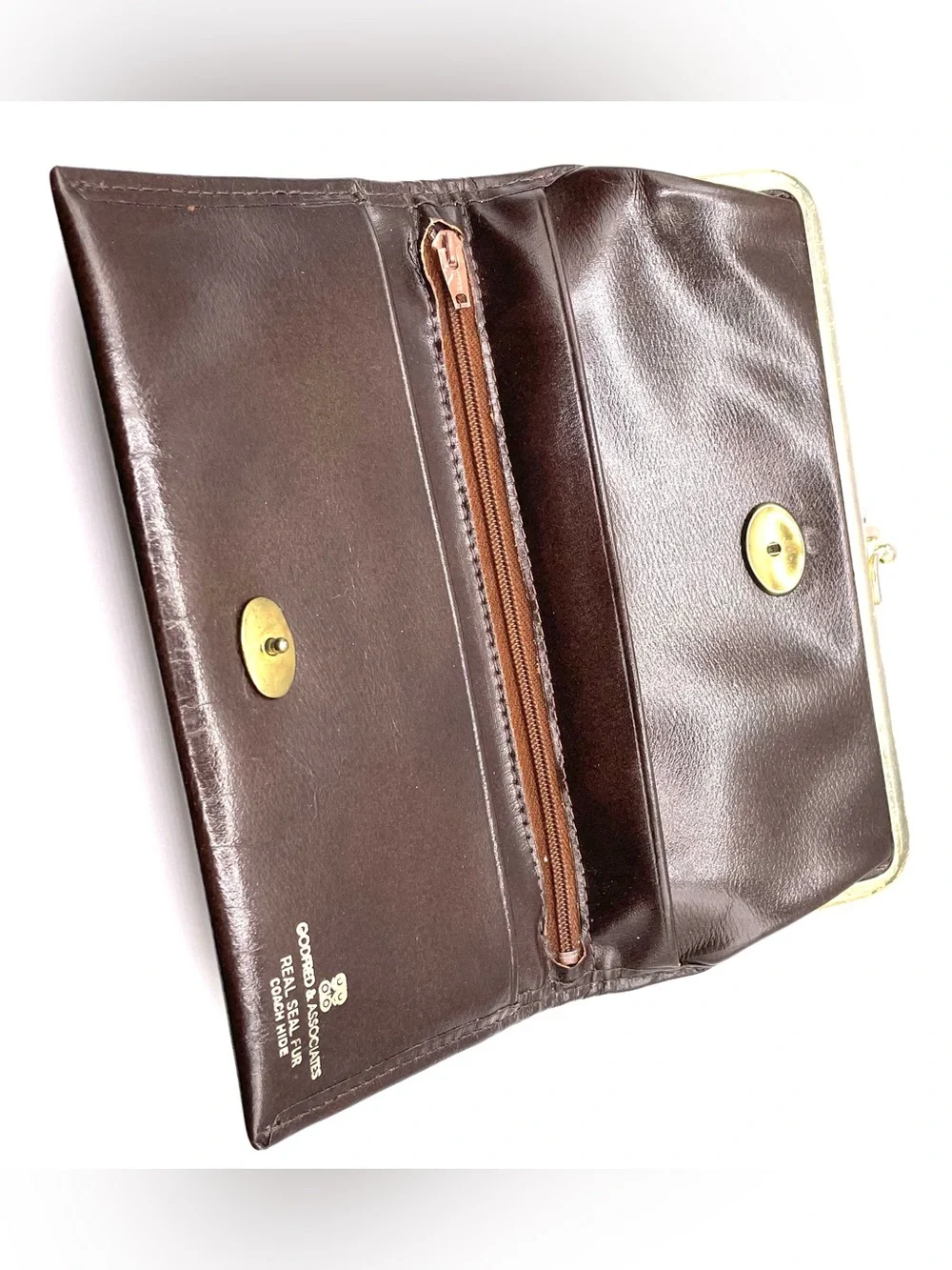 Godfred & Associates Brown Seal Fur, Leather Wallet